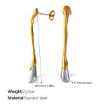 color: EH1185SG Two-tone Gold Earrings