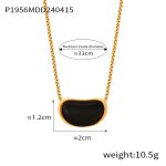 color: P1956-Gold-Black Necklace