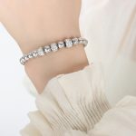 color: E417-Steel Color Bracelet -24cm