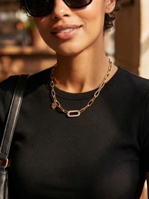 Stainless Steel Ornament Micro Inlaid Zircon Clavicle Necklace Bracelet Women's Simple Exquisite