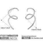 color: F1011-Steel Color Earrings