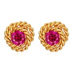 color: Gold Rose Red Stone MS-518A