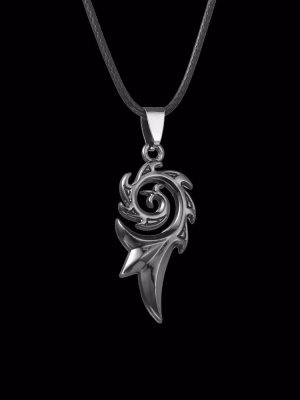 Punk Retro Spiral Fire Wheel Cross Men's Stainless Steel Chain Pendant Necklace Fashion Clothing