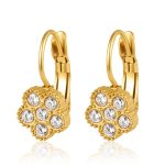 color: Five-petal Flower French Clasp Earrings 11 Gold