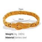 color: SL16 Men's Gold Magnetic Bracelet