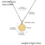 color: P367-Round Diameter 12mm Mixed Color Necklace 41+5cm