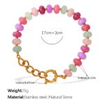 color: SL458CRG Colorful Natural Stone Bracelet