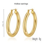 color: 5*30mm Hollow Earrings Gold