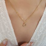 color: RP016-D Letter Gold Necklace 40+5cm