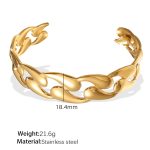 color: SZ240G Adjustable Gold Bangle