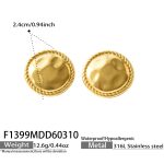 color: F1399-Gold Earrings