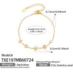 color: TXE197-A Style LOVE Zircon Gold Bracelet -16.5+5cm