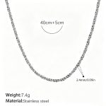 color: XL321 Silver Necklace