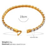 color: SL478WEG4.2MM White Zircon Bracelet