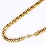 color: 4mm Stainless Steel Chain Gold / size: 17cm Bracelet