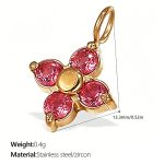color: PJ392PKG Pink Zircon Gold Pendant