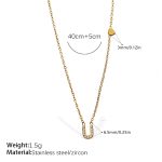 color: XL543WEGU Letter Necklace