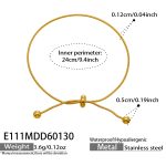 color: E111-Gold Bracelet -25cm