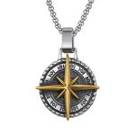 color: Compass Gold + Stainless Steel Chain