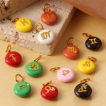 Simulation M Chocolate Beans Twelve Constellation Pendant Non-Fading Dopamine All-Match DIY Ornament Accessories