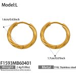 color: F1593-Gold Earrings -L