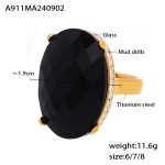 color: A911-Black Ring / size: US 6