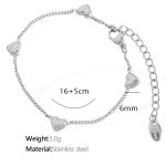 color: SL34 Horizontal Heart Silver Bracelet