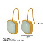 color: EH144 Jade Earrings 1 Pair