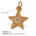 color: PJ533WEG White Rhinestone Gold Pendant