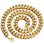 color: 5mm Wide Stainless Steel Gold / size: 18cm Bracelet