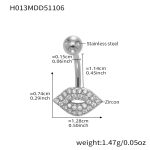 color: H013-Steel Color Post Length 11.4mm Post Thickness 1.55mm