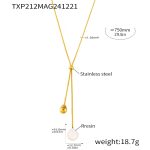 color: TXP212-White Resin Necklace