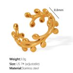 color: JZ87 Adjustable Gold Ring