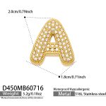 color: D450-Letter A Gold Pendant