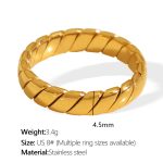 color: JZ115 US Size 8# Gold Ring