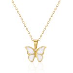 color: Shell Butterfly Necklace (1 PC) Gold