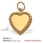 color: PJ217G Double-sided Hollow Gold Pendant