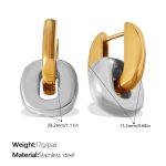 color: EH1188SG Two-tone Gold Earrings