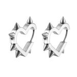 color: Heart Pointed Cone Ear Cuff Steel Color MS-086