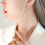 color: F385-Gold Earrings
