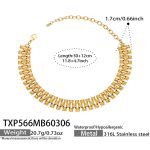 color: TXP566-Gold Necklace 30+12cm