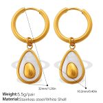 color: EH1234WEG White Shell Earrings