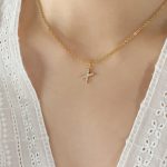 color: RP016-X Letter Gold Necklace 40+5cm