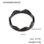 color: A849-Black Ring / size: US 6
