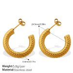 color: EH1277GS Gold Small Hoop Earrings