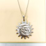 color: Sun & Moon Steel Color Necklace C-034