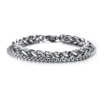 Stainless Steel Combination Bracelet Men's Fashion Design Cold Men's Single Simple All-Match Bracelet Couple Ornament