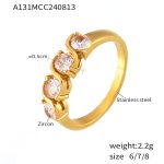 color: A131-Gold Ring / size: US 6