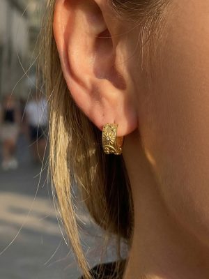 INS Stainless Steel Inlaid Zircon Star Moon Ear Clip Women's 18K Real Gold Light Luxury High-End Earrings