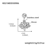 color: K021-Steel Color Apple Tree Zircon Pendant